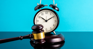 gavel on open book